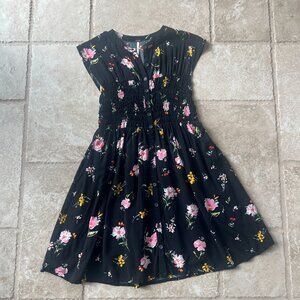 Free People Floral Print Boho Dress - Size XS - Elastic Waist